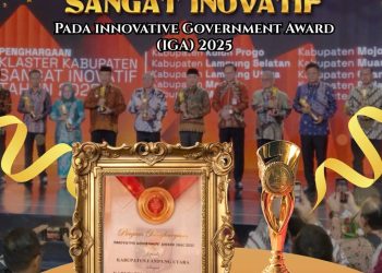 Pemkab Lampung Utara Raih Innovative Government Award (IGA) 2025 Kategori Kabupaten Sangat Inovatif