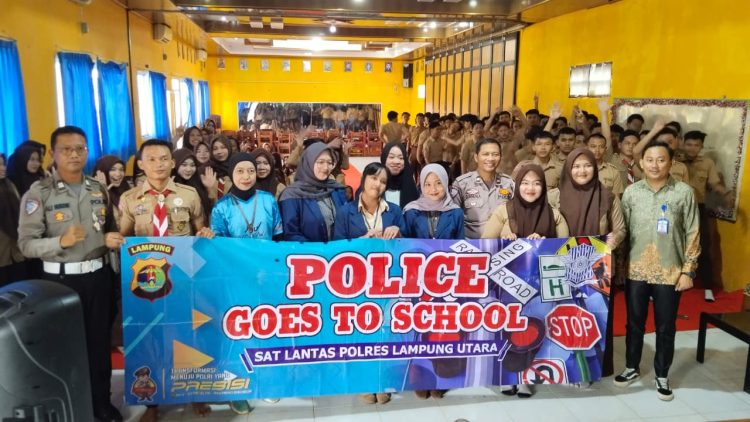 Satlantas Polres Lampung Utara Gelar Police Goes To School Di SMA Bhayangkari Kotabumi