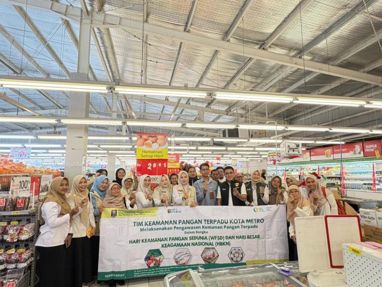 Polres Kota Metro Perkuat Pengawasan Pangan Jelang Ramadan di Pasar Margorejo dan Superindo
