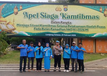 Ketum GANMN Turun Langsung beserta Anggotanya untuk ikuti Apel Siaga Kamtibmas di Polda Lampung