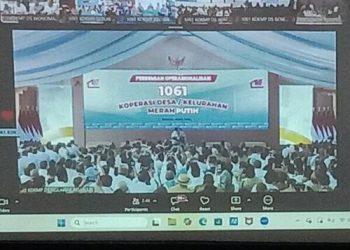 Kasdim 0412/LU Hadiri Peresmian 1.061 KDKMP oleh Presiden RI secara Virtual.