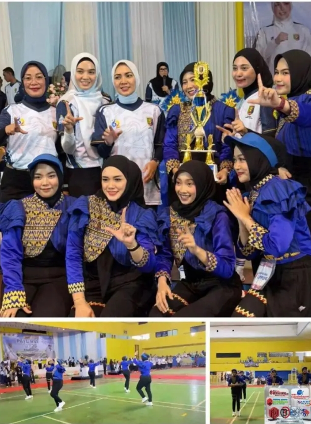 Sekretariat DPRD Provinsi Lampung Berpartisipasi dalam Lomba Senam Payu Kidah, Semarakkan HUT ke-62 Provinsi Lampung.